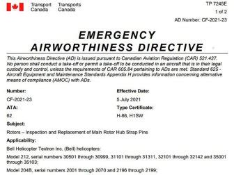 transport canada airworthiness directives