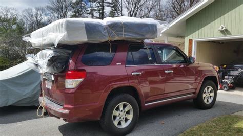 transporting mattress on roof rack