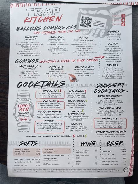 Trap Kitchen Menu Prices