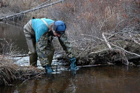 Image of a hunter preparing a trap