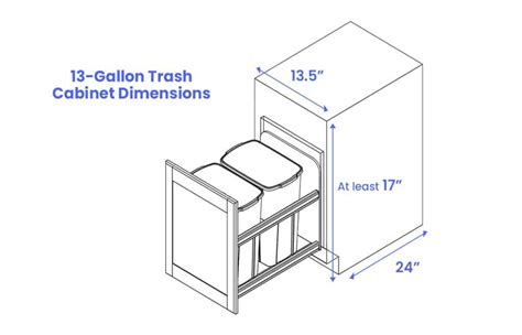 Trash Can Drawer Size