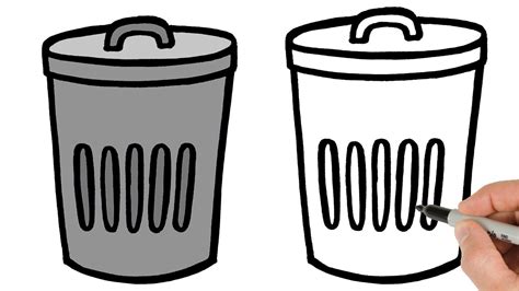 Trash Can Drawing Easy