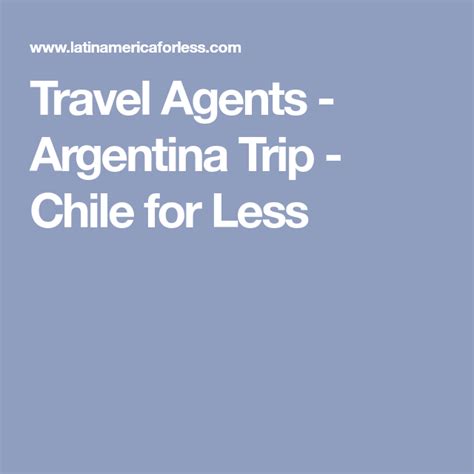 travel agents for chile