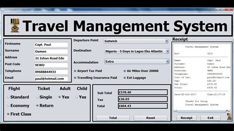 travel and tourism management system in java