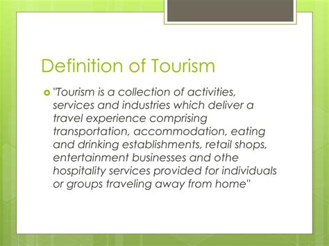 travel and tourism meaning