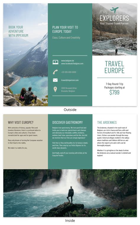 travel brochure of europe