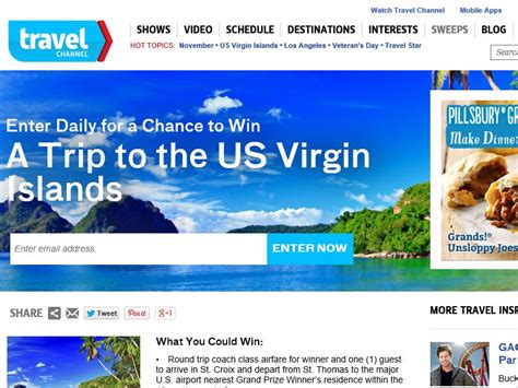 travel channel contests and sweepstakes
