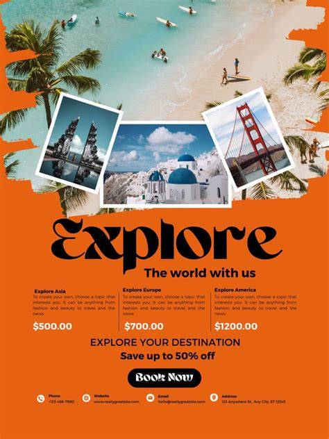 travel destinations design examples tutorial style examples tutorial