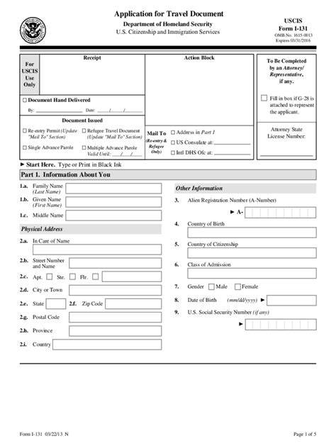 Travel Document Form Application
