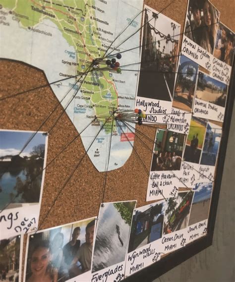 Travel Map With Pins And String