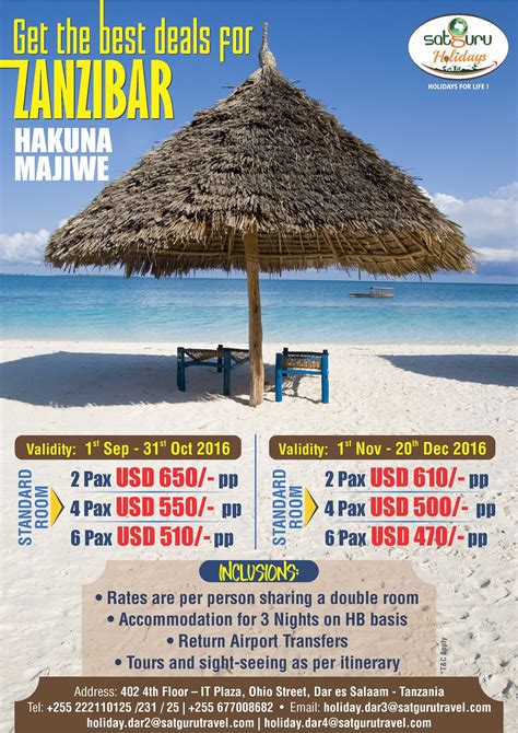 travel packages to zanzibar