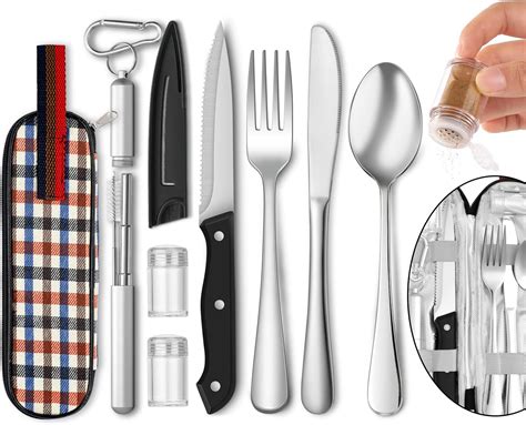 Travel Silverware Set With Case