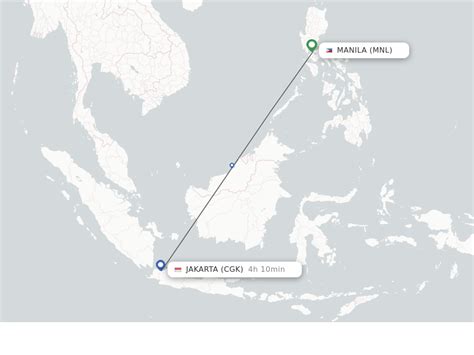 travel time from manila to jakarta indonesia