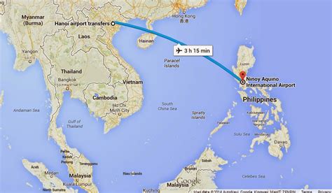 travel time from philippines to vietnam