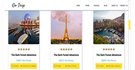 travel website html css source code