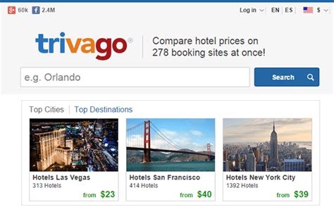 travel websites trivago