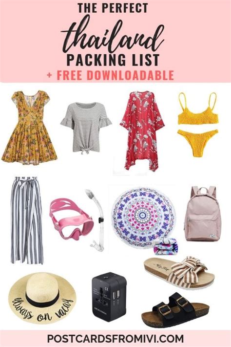 travelling thailand packing list