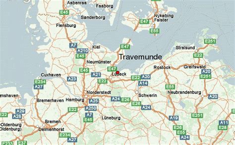 Where is Travemunde on map of North of Germany