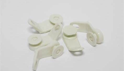 4.5 in. White Plastic Replacement Traverse Rod Carriers 10