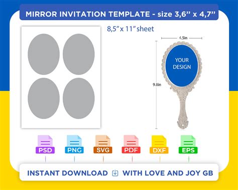 Traverse Side Mirror Template Printable