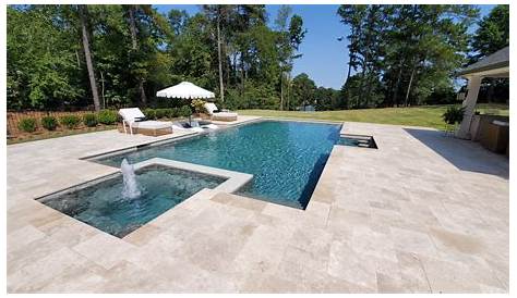 Travertine Pool Deck Falling In Love With Pavers HomesFeed