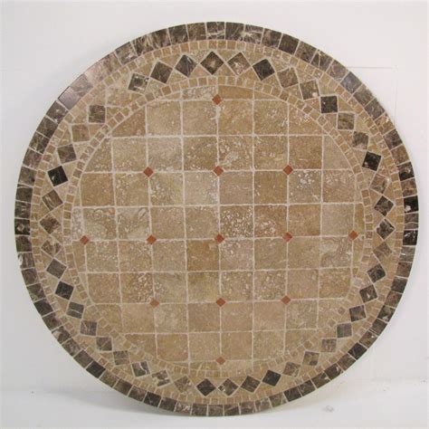 Travertine Top Patio Table