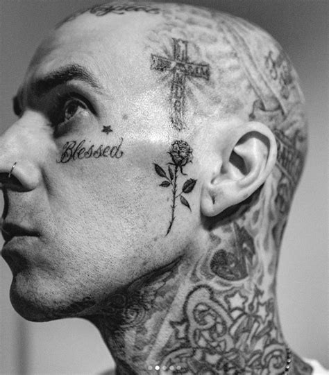 travis barker face tattoos