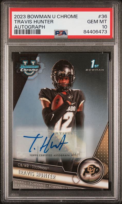 travis hunter autograph card