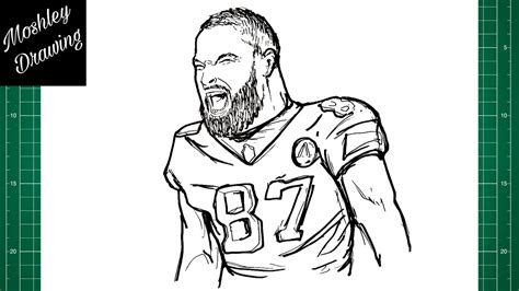 travis kelce drawing easy