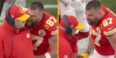 travis kelce pushing guy