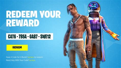 travis scott fortnite skin code