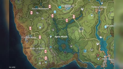 Treasure Quest Locations