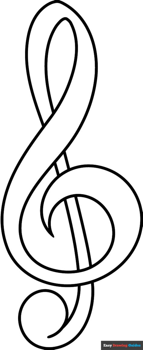 Treble Clef Notes Coloring Page Pdf