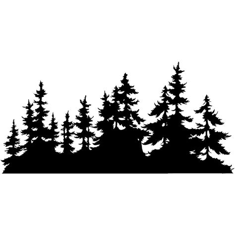 Treeline SVG for Tumblers Tree Line Northern Lights Svg Etsy
