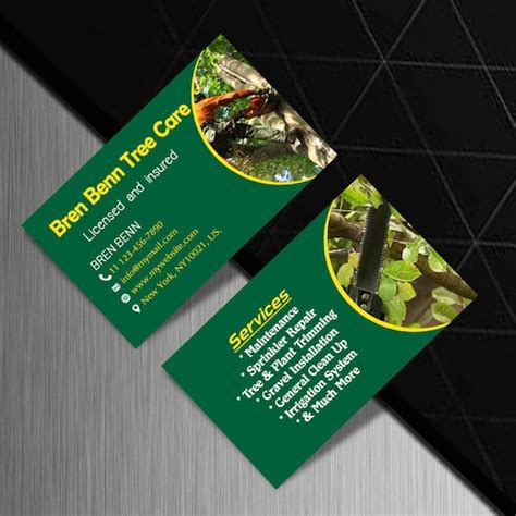 Tree Service Business Card Tree service, Services
