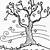 tree with falling leaves coloring page