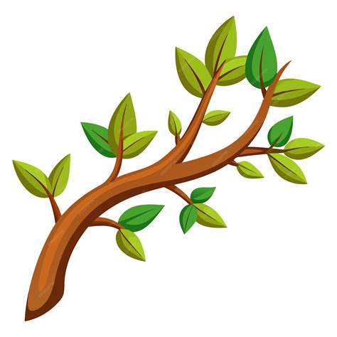 Tree Branch Cartoon Vector