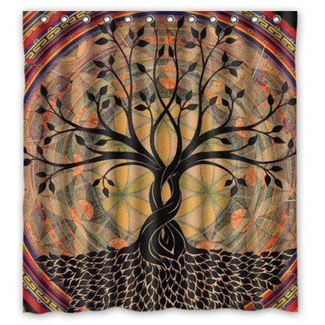 tree of life shower curtain