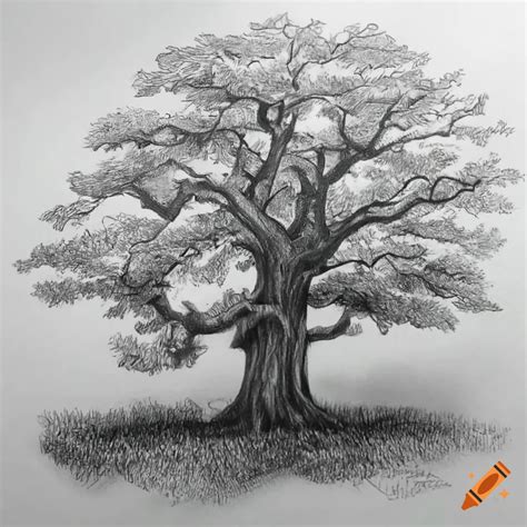 Micheal G Hammons ARTWorld Pencil Drawing of Tree