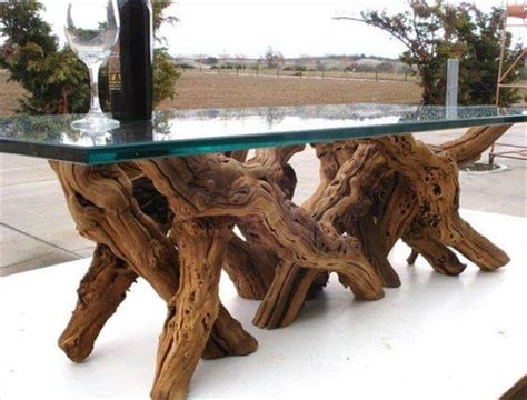 Tree Trunk Table With Glass Top