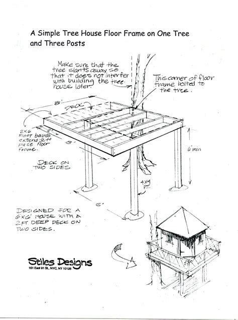 Treehouse Plans For Single Tree