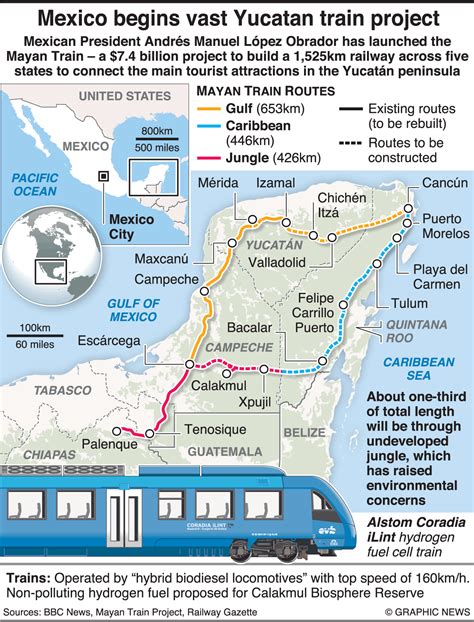 tren maya mexico map