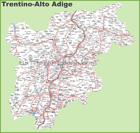 trentino alto adige italy map