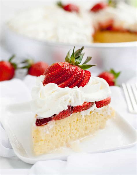Shortcut Strawberry Tres Leches Cake Using Boxed Cake