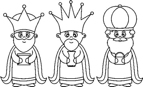 tres reyes magos para dibujar