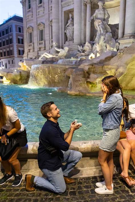 Trevi fountain Surprise Proposal in Rome by Andrea Matone Photography