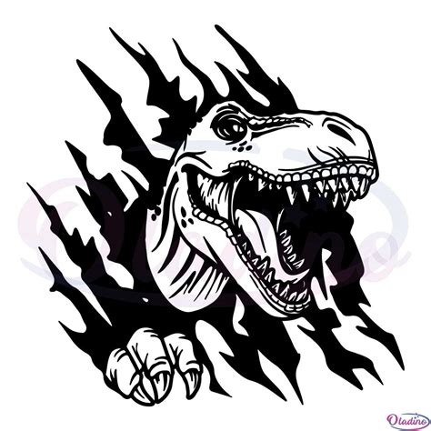 Roar into Creativity with Trex Dinosaur SVG Designs - Perfect for Crafting and DIY Projects