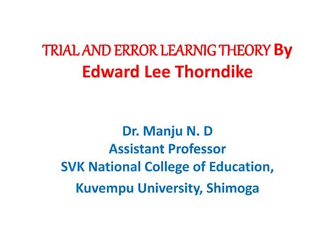 trial and error learning theory pdf