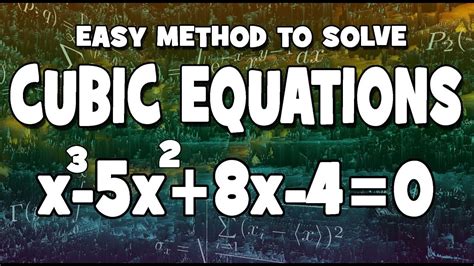 trial and error method for cubic equation