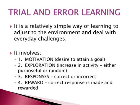 trial and error theory of learning ppt